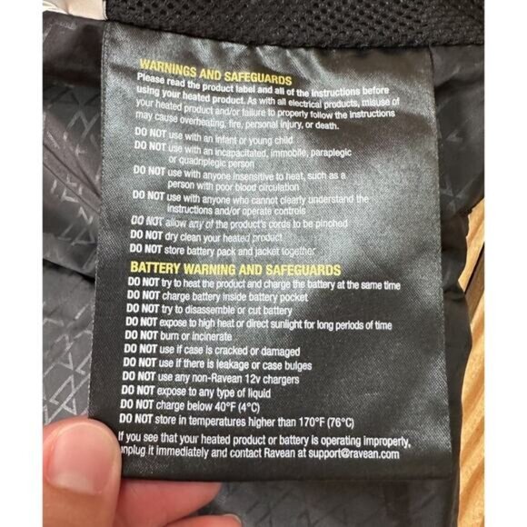 Ravean Women’s Hood Heated Puffer Jacket Coat Medium Black Full Zip Faux Fur - Picture 6 of 9